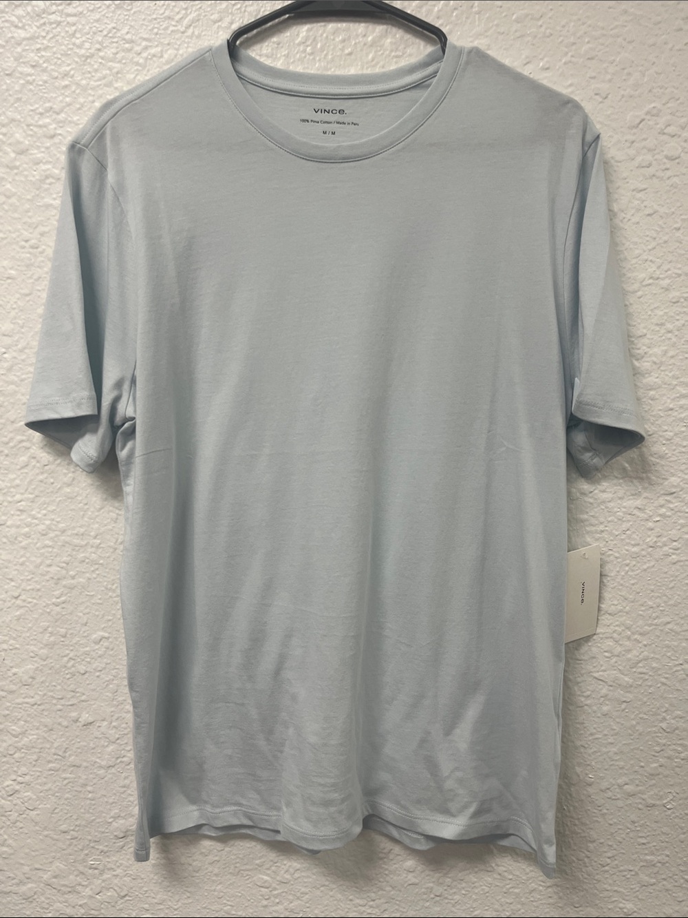 Vince Light Blue Pima Cotton Short Sleeve Tee
#1018